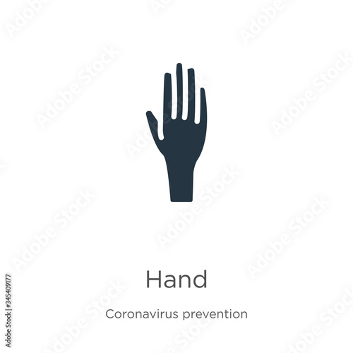 Hand icon vector. Trendy flat hand icon from Coronavirus Prevention collection isolated on white background. Vector illustration can be used for web and mobile graphic design, logo, eps10
