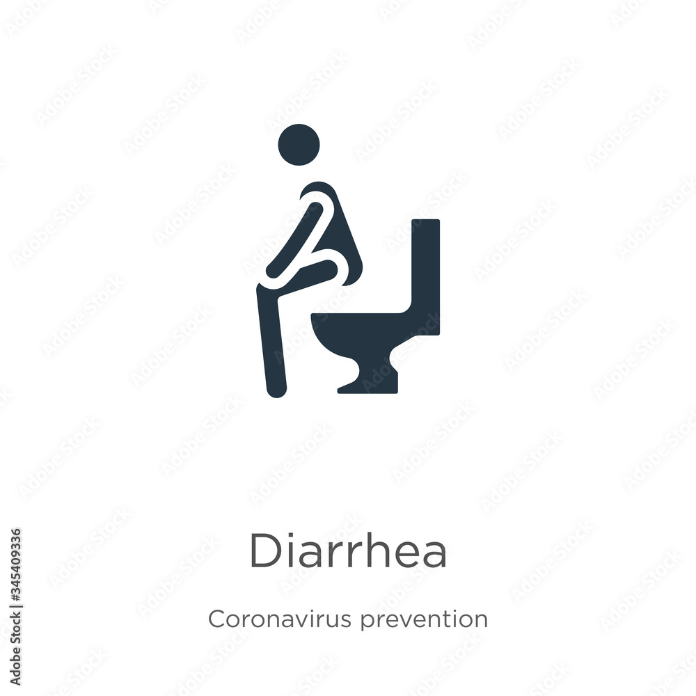 Diarrhea icon vector. Trendy flat diarrhea icon from Coronavirus Prevention collection isolated on white background. Vector illustration can be used for web and mobile graphic design, logo, eps10 Diarrhea icon vector. Trendy flat diarrhea icon from Coronavirus Prevention collection isolated on white background. Vector illustration can be used for web and mobile graphic design, logo, eps10