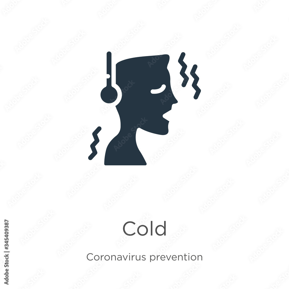 Cold icon vector. Trendy flat cold icon from Coronavirus Prevention collection isolated on white background. Vector illustration can be used for web and mobile graphic design, logo, eps10 Cold icon vector. Trendy flat cold icon from Coronavirus Prevention collection isolated on white background. Vector illustration can be used for web and mobile graphic design, logo, eps10