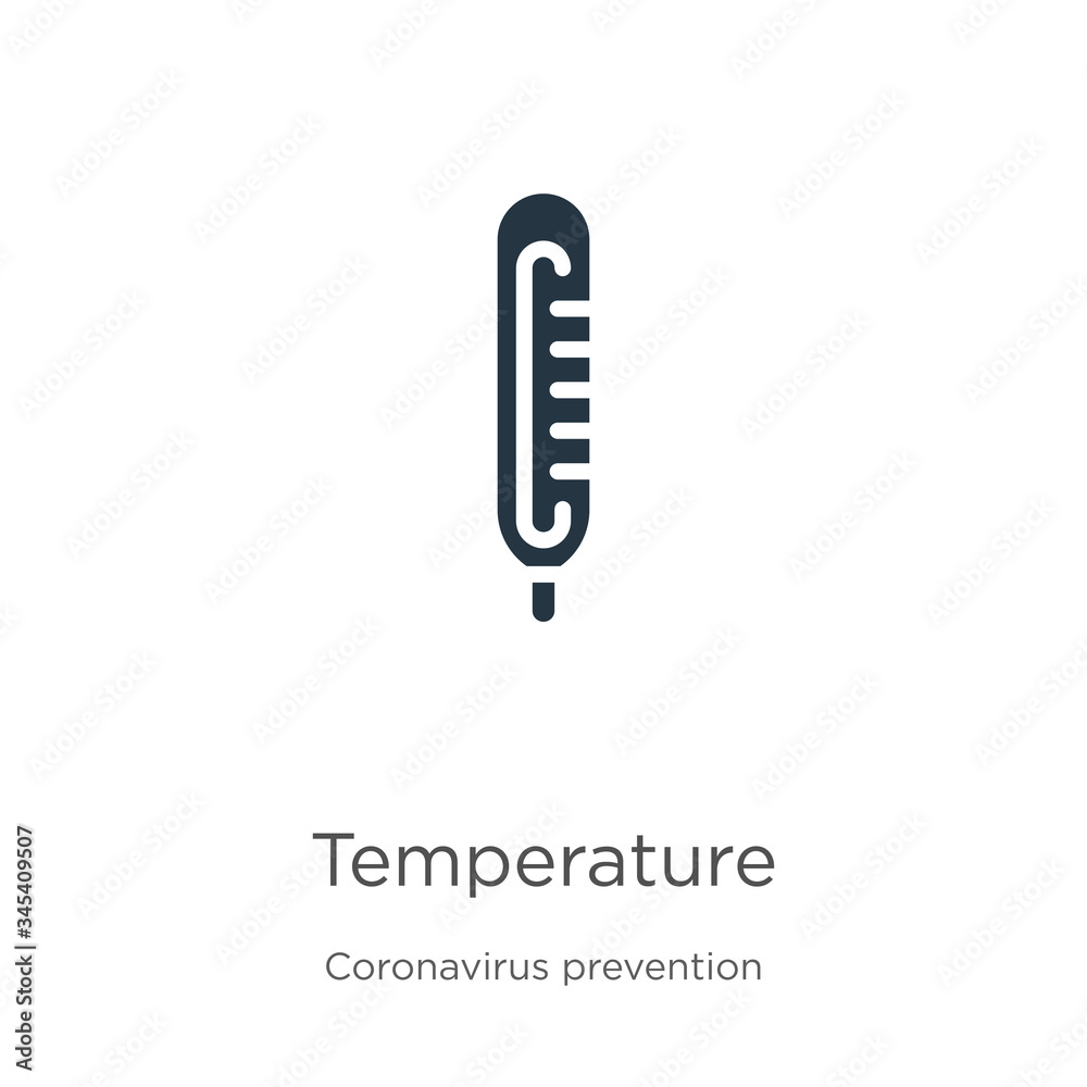 Temperature icon vector. Trendy flat temperature icon from Coronavirus Prevention collection isolated on white background. Vector illustration can be used for web and mobile graphic design, logo,