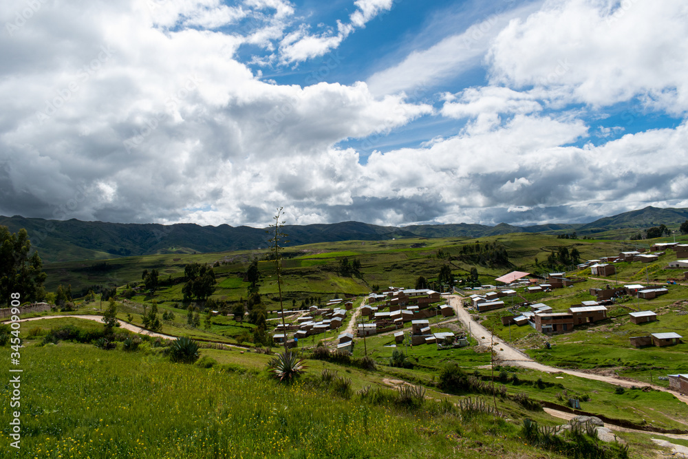 View of rural area in the Peruvian highlands, Cusco