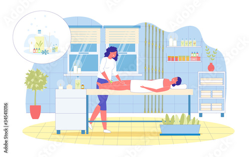 Pleasant and Healing Aromatherapy Massage, Banner.