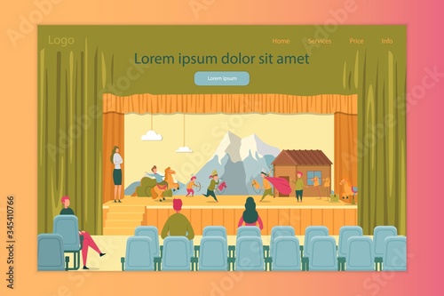Children Performance on Stage Landing Page Design