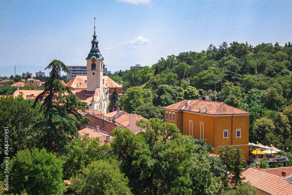 Fototapeta premium Church of Our Lady of Trsat in Rijeka, Croatia