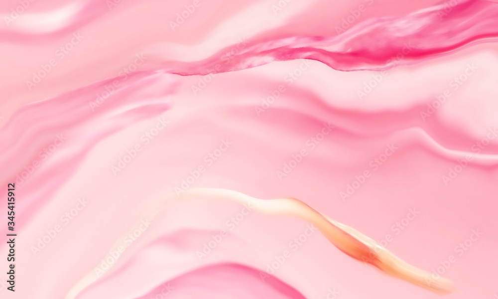 Abstract background painting with marbling. Liquid marble with soft texture and light color. Bright pink marbled fluid texture. Applicable for design cover, presentation, invitation, flyer, and poster