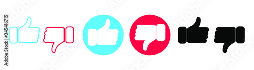 Simple like and dislike buttons set
