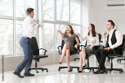 Team of business people pla...