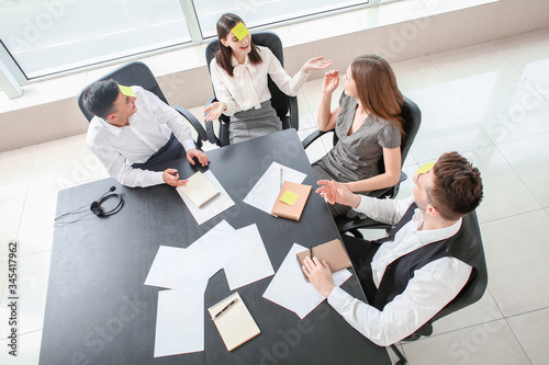 Team of business people pla...