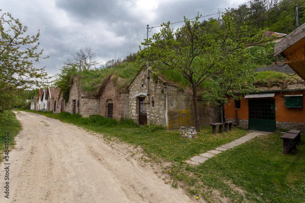 Wine cellars in Cserepfalu, Hungary Wine cellars in Cserepfalu, Hungary