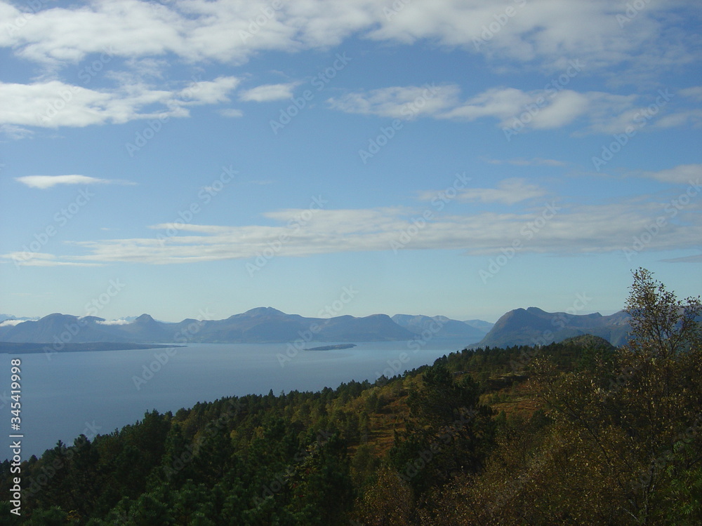 View from Varden, a small hill near Molde in north west Norway.