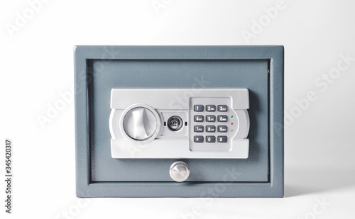 Modern safe on white background