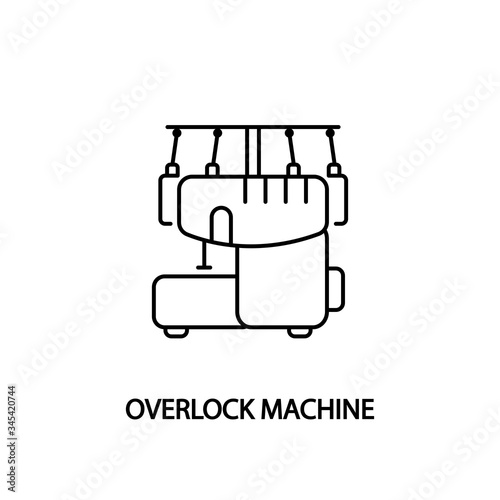 Overlock machine line icon. Sewing equipment