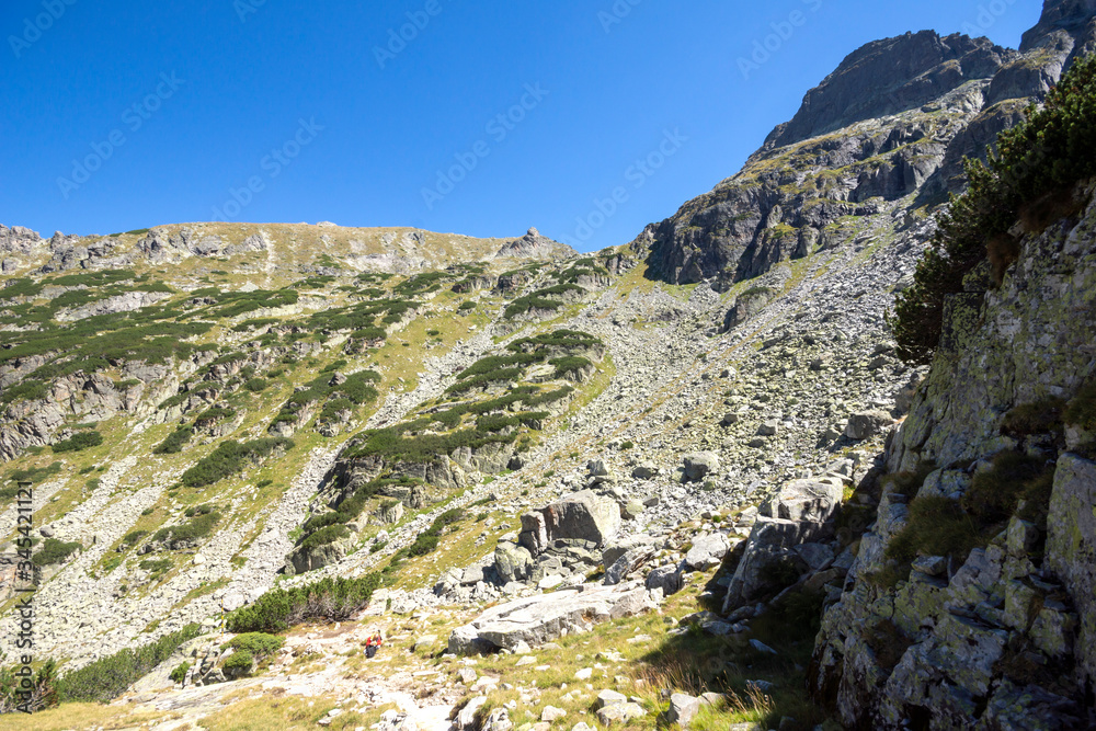 Landscape from hiking trail for Malyovitsa peak, Rila Mountain Landscape from hiking trail for Malyovitsa peak, Rila Mountain