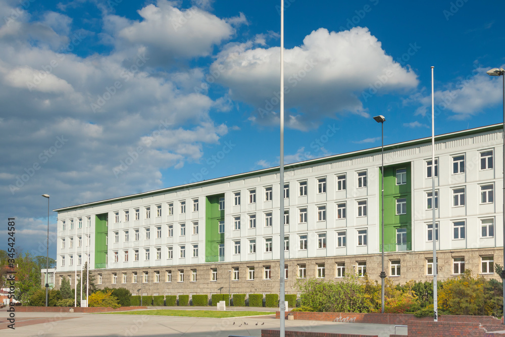 Poland, Upper Silesia, Gliwice, Krakowski Square, Technical University Building