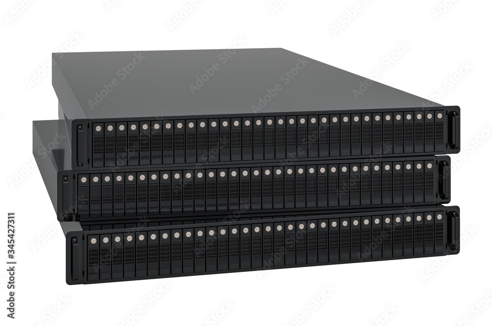 Array controller, storage arrays blades. 3D rendering Array controller, storage arrays blades. 3D rendering