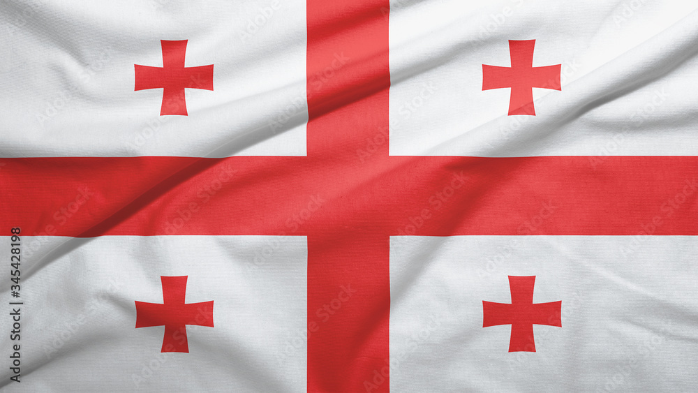 Georgia flag with fabric texture Georgia flag with fabric texture