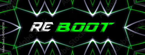 Fotografía Banner with Word Reboot