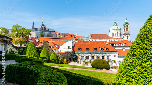 Photography Prague Castle and St Nicholas Church in Lesser Town of Prague
