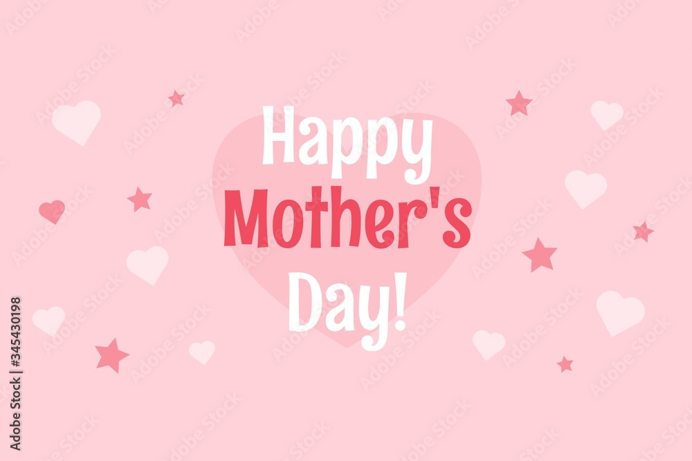 Happy mothers day vector greetings card background. Calendar icon to note the May 10 date.
