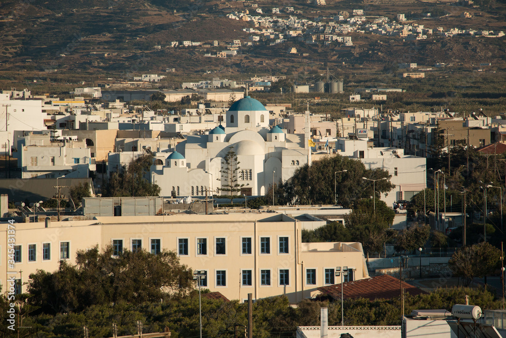 Naxos city island greece