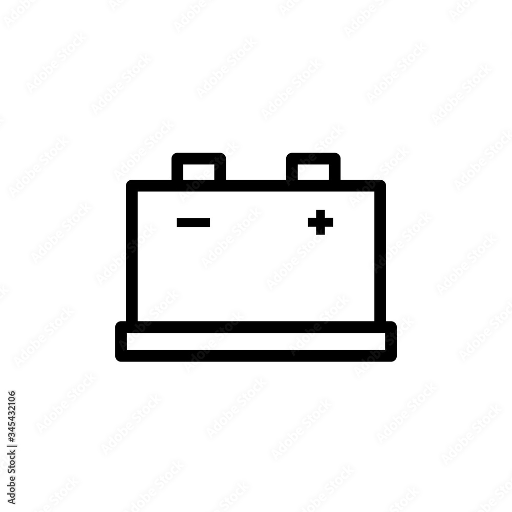 accu battery icon black and white