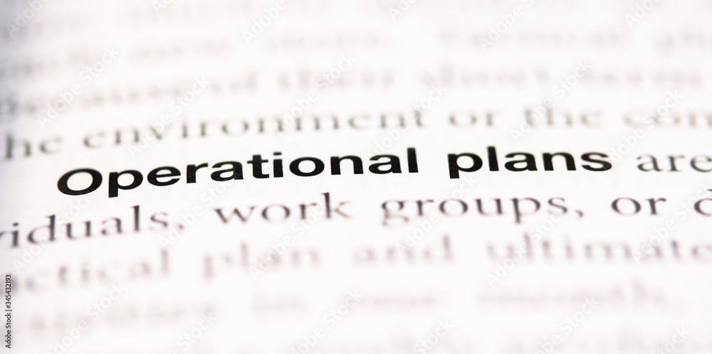 Fototapeta premium Operational plans, operational planning