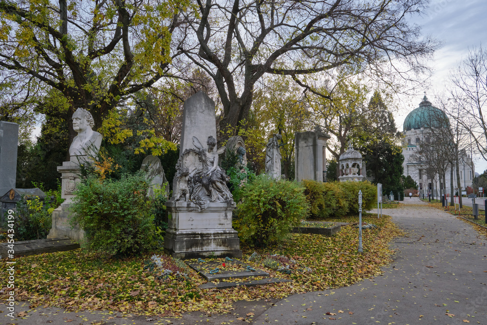 Vienna, Austria, 16.11.2019:  Central Cemetery 