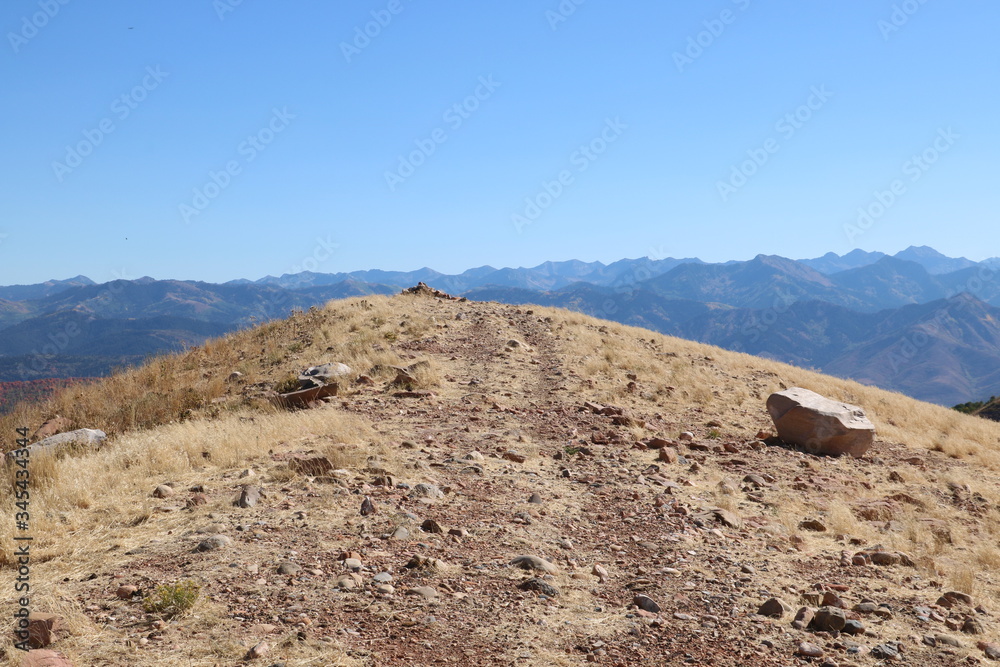 Summit of Big Mountain, a prominent peak in the northern section of the Wasatch Range near Morgan, Utah