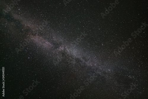 Fototapeta Naklejka Na Ścianę i Meble -  Direct up shot of the milky way, stars and sky in Yukon Territory, Canada. Taken in the autumn fall. 