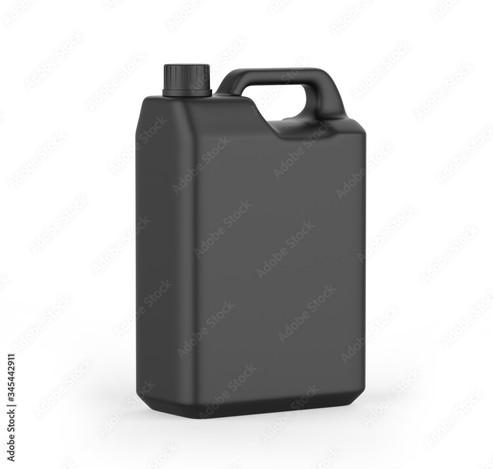 Blank Plastic JerryCan With Handle On White Background For Branding And Mock up, 3d Render Illustration, Blank Plastic JerryCan With Handle On White Background For Branding And Mock up, 3d Render Illustration,