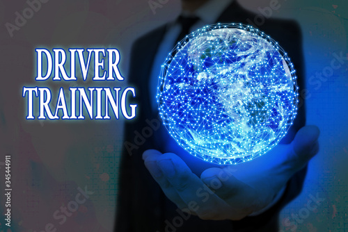 Fototapeta Naklejka Na Ścianę i Meble -  Handwriting text Driver Training. Conceptual photo prepares a new driver to obtain a driver s is license Elements of this image furnished by NASA