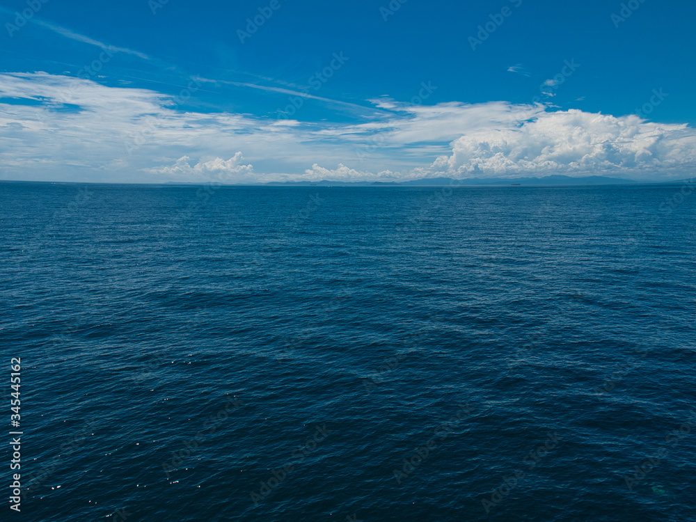 Fototapeta premium 海, 空, 別府湾, 青空, 青, 水平線