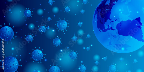 コロナ　ウイルス　地球　背景 