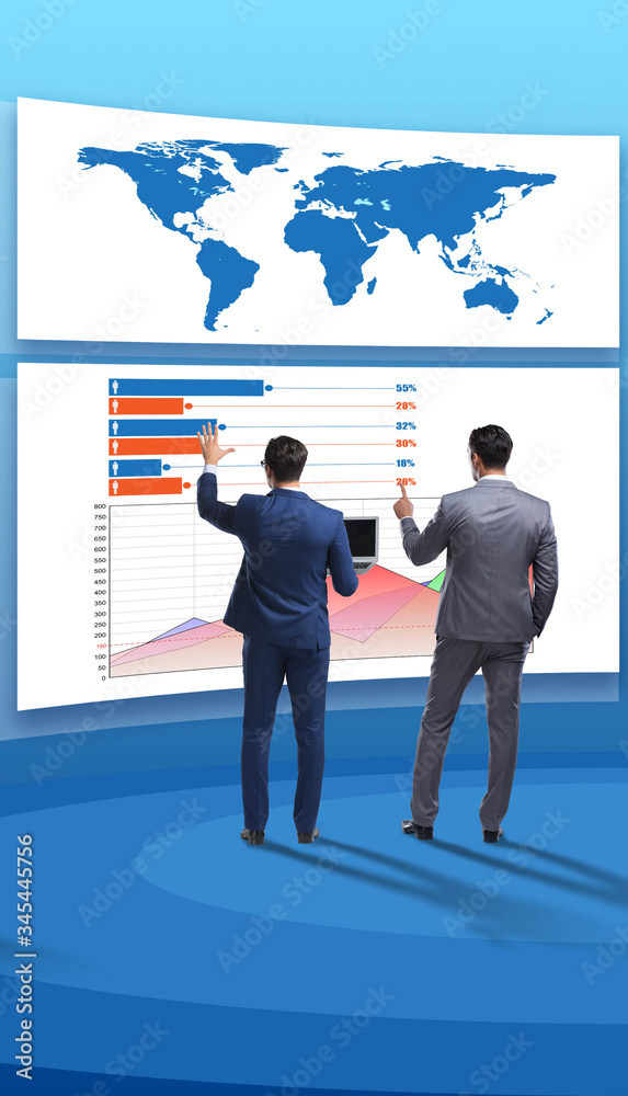 Concept of business charts and finance visualisation Concept of business charts and finance visualisation