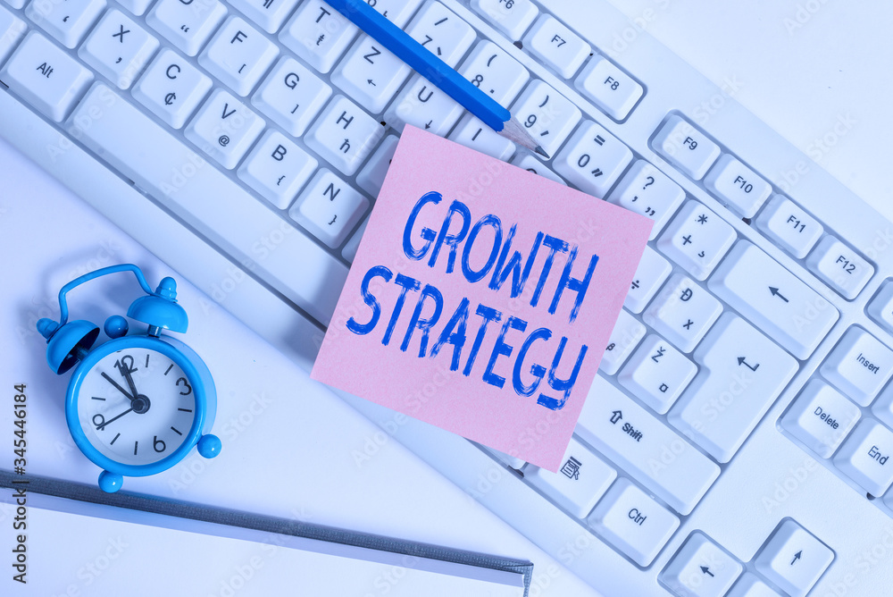 Handwriting text Growth Strategy. Conceptual photo Strategy aimed at ...