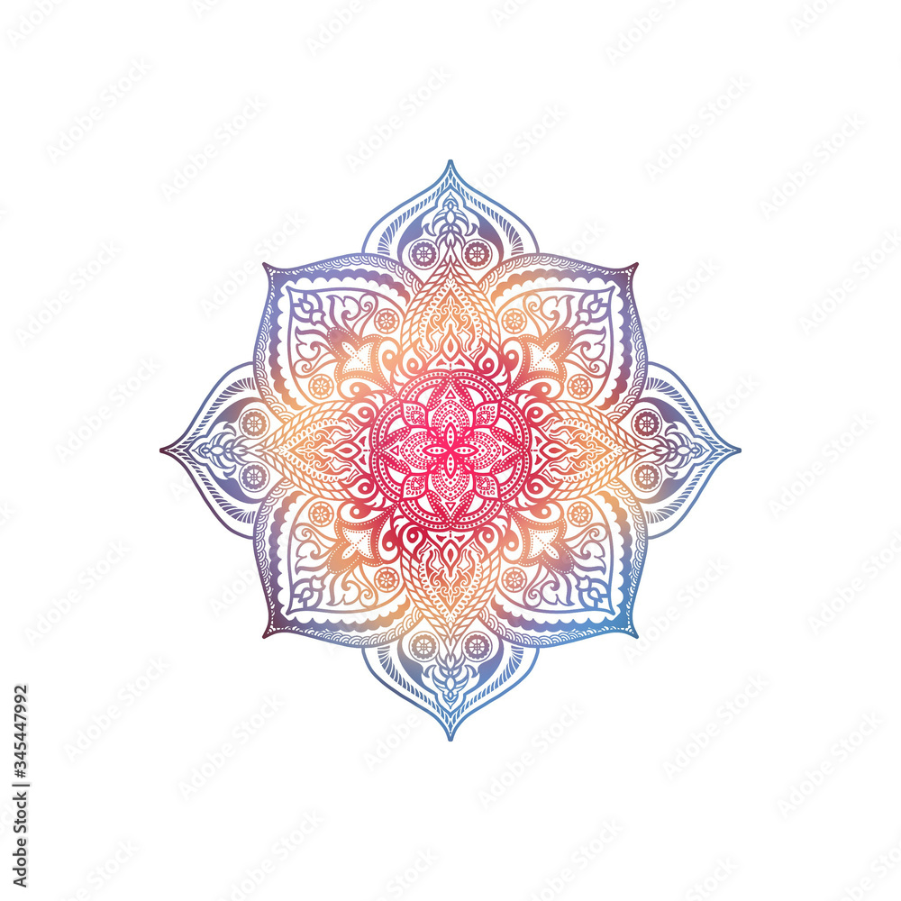 abstract floral mandala ornament illustration