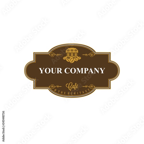 logo vintage coffee icon vector