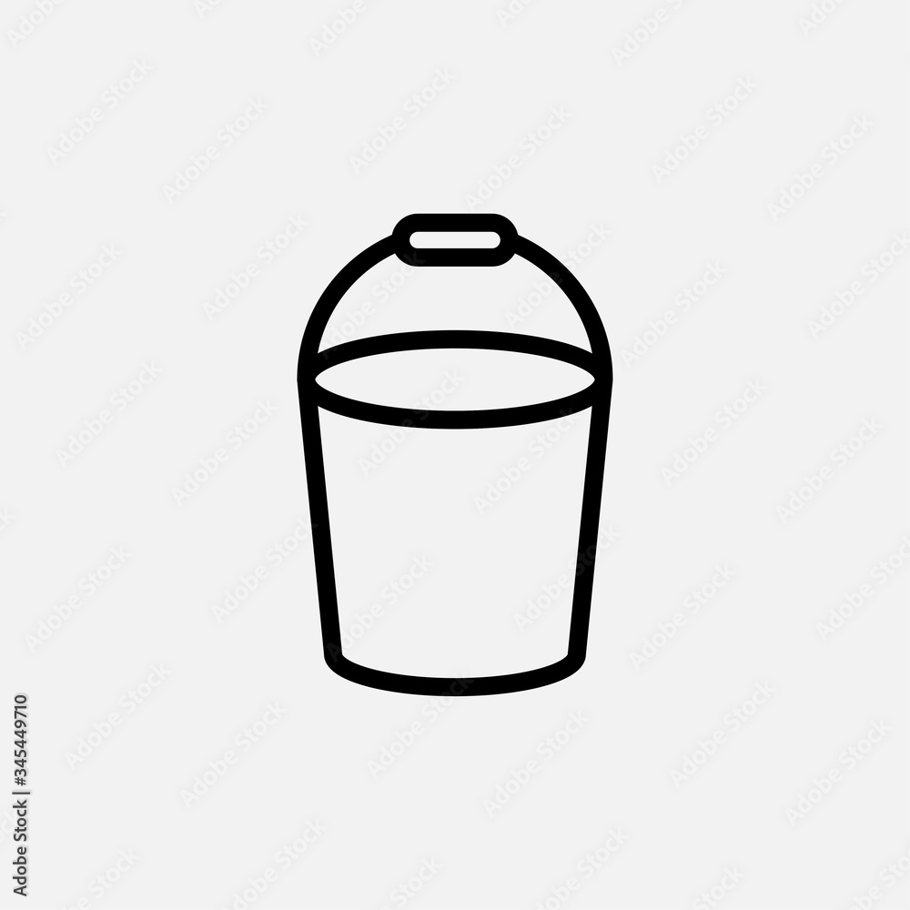 Bucket icon designed in a line style Bucket icon designed in a line style
