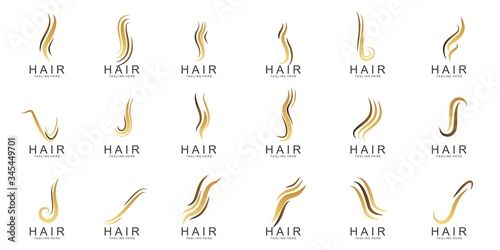 Set of Hair logo design