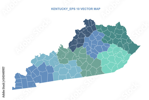 kentucky map. vector map of...