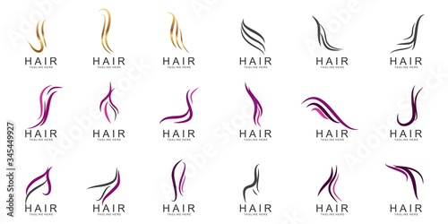Set of Hair logo design