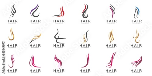 Set of Hair logo design
