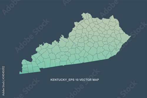 kentucky map. vector map of...