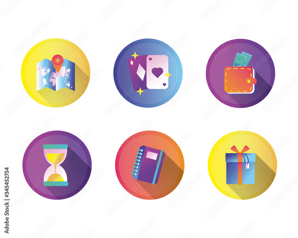 bundle of miscellaneous set icons