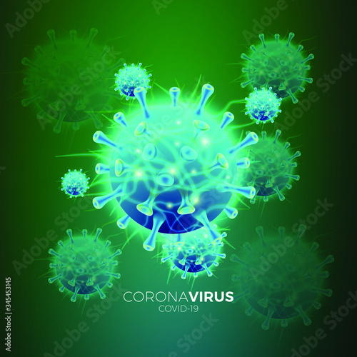 corona virus infection bacteria flu background