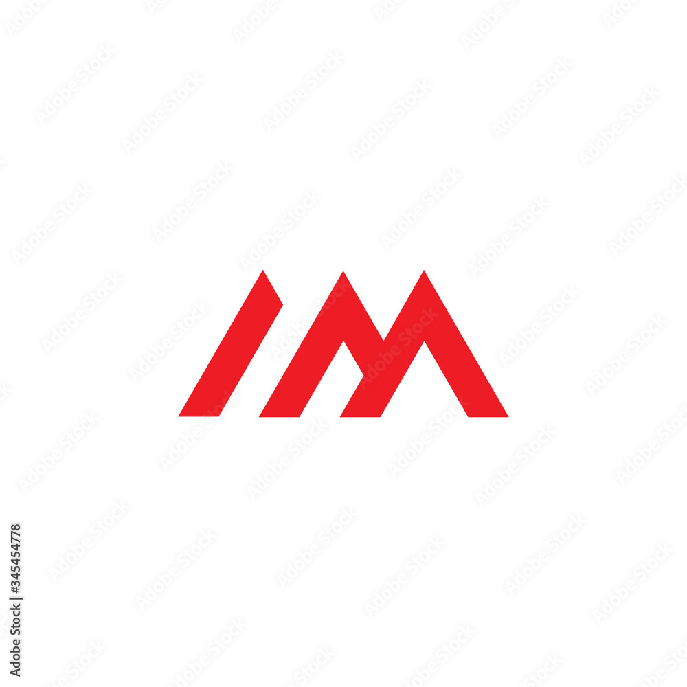 Fotografie letter im simple lines art abstract geometric logo vector