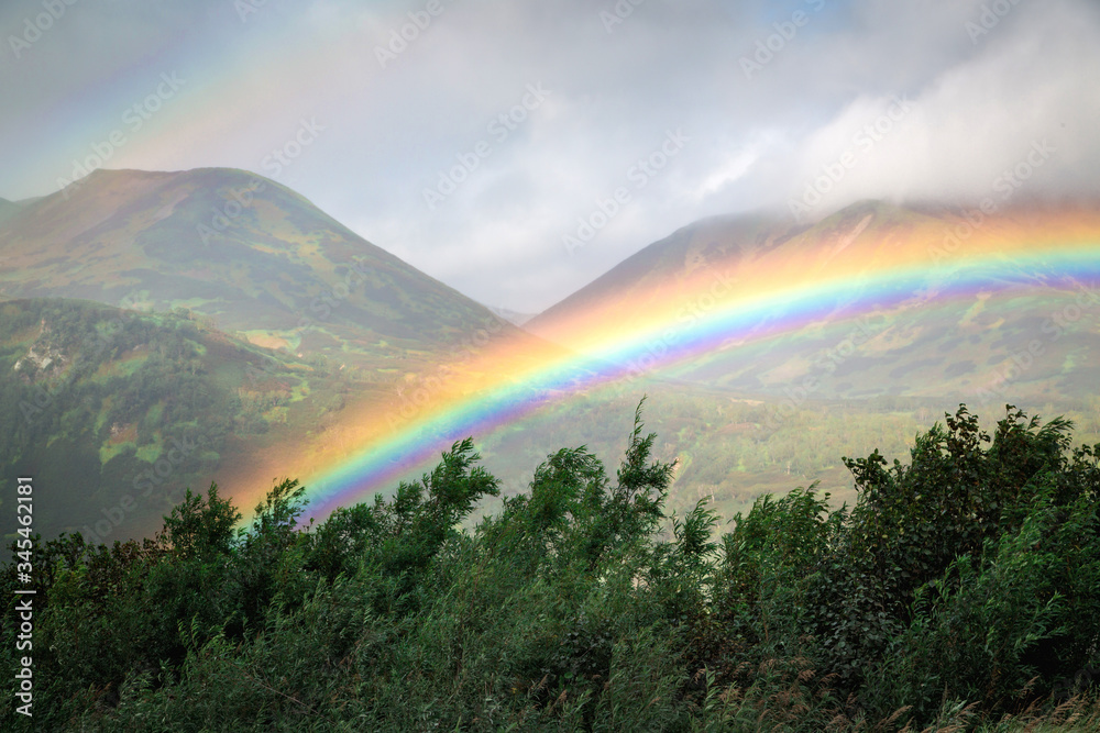 Rainbow in the mountains