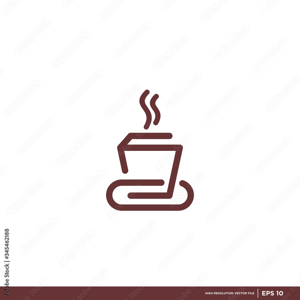 Great coffee cup logo template vector Illustration. Premium Vector. Great coffee cup logo template vector Illustration. Premium Vector.