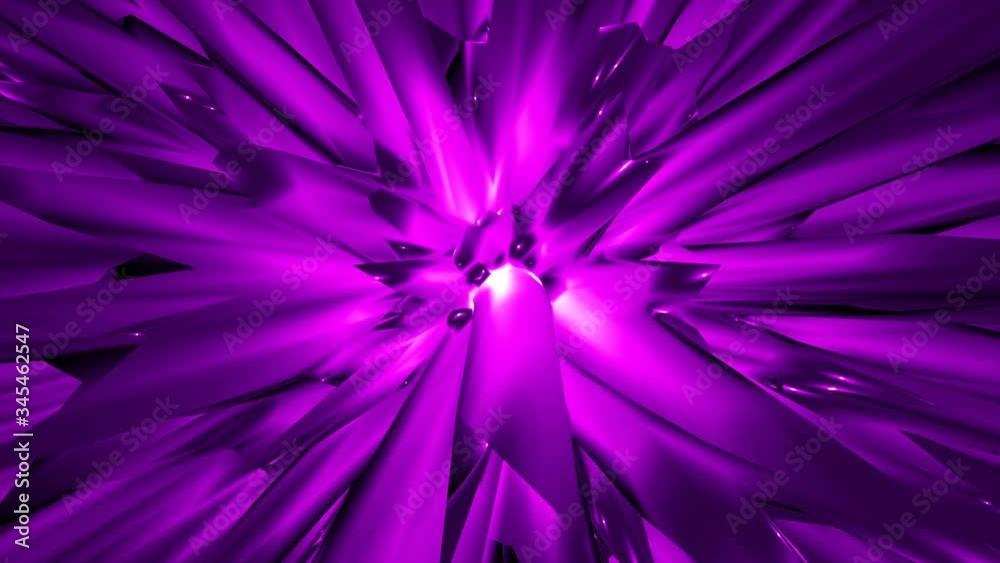 Purple Audio Visualizer or Abstract Explode Motion Background. Abstract audio visualizer moving in center frame
