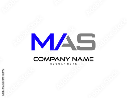 MAS letter logo design vector